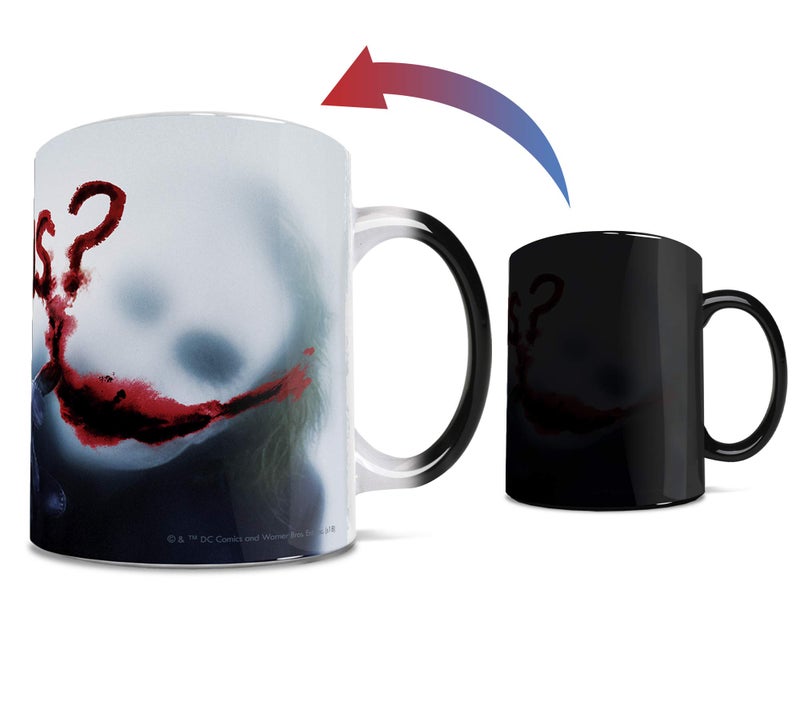 Morphing Mugs DC Comics - Batman: The Dark Knight - Joker - Why So Serious - One 11 oz Color Changing Heat Sensitive Ceramic Mug â€“ Image Revealed When HOT Liquid Is Added! - Image 1